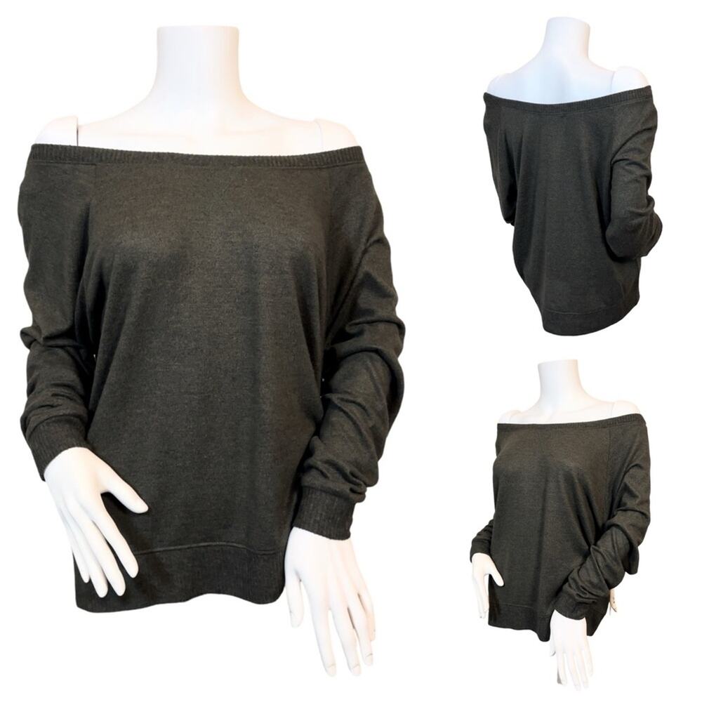 #T70 Nation LTD Raglan Off the Shoulder Sweater SZ M $98